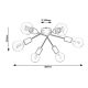Rabalux Plafonjera Lamar E27 6x MAX 40W mat crno (3990) - 3990