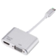 STARS SOLUTIONS Adapter USB-C na HDMI/VGA sivi - 45403