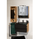 CERAMICA LUX Una donji deo 75 plazma konzolna, matt black lavabo CL-D75MB - 300260