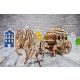 3d drvena mehanička puzzle - Poštanska kočija - 160