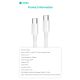 Data kabl Coteci 32117 5A 60W 40 Gps PD Type C na Type C beli 1m - 223305