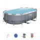 BESTWAY Bazen sa metalnim okvirom, merdevinama i filter pumpom 427x250x100cm Power steel - 3945