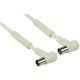 NEDIS VLSP40120W200 Antenski koaksijalni kabl musko-ženski, 120dB, konektori pod uglom, 20m Beli - 40155