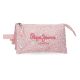 PEPE JEANS MIA prazna pernica sa 3 pregrade - light pink - EP3107188