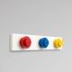 LEGO kuke za kačenje na nosaču - crvena, plava, žuta - 41110001