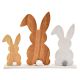 DEKOR DOM Uskršnja dekoracija STAND BUNNIES WOOD 10034946 - Brown - EP2880357
