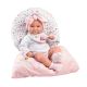 LLORENS Lutka beba Nika u roze nosiljci - 73801
