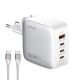 Kucni punjac sa adapterima LDNIO Q408 GaN PPS QC3.0 (30W), 3xPD3.0 (100W), 100W Max, sa Type C na Type C kablom beli - 217366