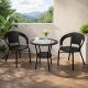 MODUL Baštenski set Rattanica crni, 2 stolice i sto - EP3161490