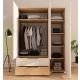 HANAH HOME Ormar Flora 137, bela/braon - EP3057566