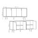 HANAH HOME Komoda Latina Modern 180, braon - EP3057581