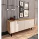 HANAH HOME Komoda Latina Modern 180, svetlo braon/bela - EP3057596