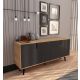 HANAH HOME Komoda Latina Modern 180, svetlo braon/antracit - EP3057602