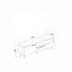 HANAH HOME TV komoda Zera, bela - 475OLV1103