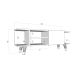 HANAH HOME TV komoda Idil, braon/bela - 475OLV1122