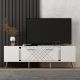 HANAH HOME TV komoda Detas, bela/srebrna - 475OLV1137