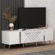 HANAH HOME TV komoda Detas, bela/srebrna - 475OLV1137
