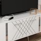 HANAH HOME TV komoda Detas, bela/srebrna - 475OLV1137