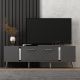 HANAH HOME TV komoda Detas, antracit/srebrna - 475OLV1139