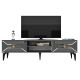 HANAH HOME TV komoda Yumedi, antracit/zlatna - 475OLV1158