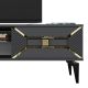 HANAH HOME TV komoda Yumedi, antracit/zlatna - 475OLV1158