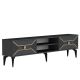 HANAH HOME TV komoda Yumedi, antracit/zlatna - 475OLV1158