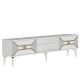 HANAH HOME TV komoda Yumedi, bela/zlatna - 475OLV1160