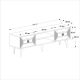 HANAH HOME TV komoda Yumedi, bela/zlatna - 475OLV1160