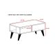 HANAH HOME Klub sto Seul, bela/braon - 475OLV1327