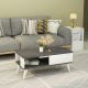 HANAH HOME Klub sto Seul, bela/crna - 475OLV1328