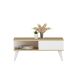 HANAH HOME Klub sto Seul, bela/svetlobraon - 475OLV1329