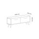 HANAH HOME TV komoda Melisa, bela/antracit - 475OLV1427