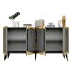 HANAH HOME Komoda Bare, antracit/zlatna - 475OLV1735
