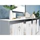 HANAH HOME Komoda Bare, bela/srebrna - 475OLV1736