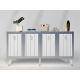 HANAH HOME Komoda Bare, bela/srebrna - 475OLV1736
