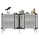HANAH HOME Komoda Bare, bela/srebrna - 475OLV1736