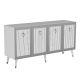 HANAH HOME Komoda Bare, bela/srebrna - 475OLV1736