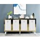 HANAH HOME Komoda Bare, bela/zlatna - 475OLV1737