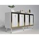 HANAH HOME Komoda Bare, bela/zlatna - 475OLV1737