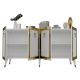 HANAH HOME Komoda Bare, bela/zlatna - 475OLV1737