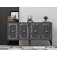 HANAH HOME Komoda Nora, antracit/srebrna - 475OLV1755