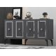 HANAH HOME Komoda Nora, antracit/srebrna - 475OLV1755