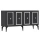 HANAH HOME Komoda Nora, antracit/srebrna - 475OLV1755