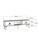HANAH HOME TV komoda Nil, bela/zlatna - 475OLV2639