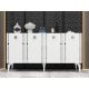 HANAH HOME Komoda Doruk, bela/srebrna - 475OLV2672