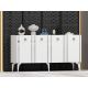 HANAH HOME Komoda Doruk, bela/srebrna - 475OLV2672