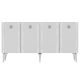 HANAH HOME Komoda Doruk, bela/srebrna - 475OLV2672
