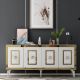 HANAH HOME Komoda Karya, bela/zlatna - 475OLV2745