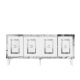 HANAH HOME Komoda Karya, bela/srebrna - 475OLV2746