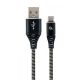 GEMBIRD USB Type-C kabl, pleteni, CC-USB2B-AMCM-2M-BW, 2m, crna/bela - 38333